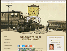 Tablet Screenshot of kohnfuneralhome.com